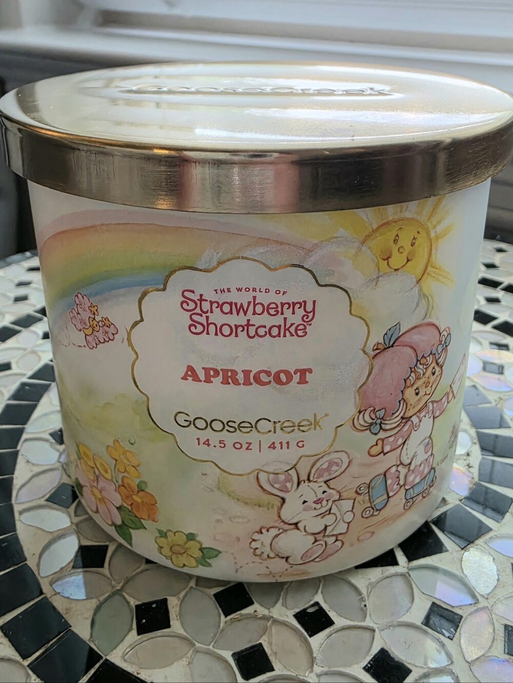 NWT Goose Creek Strawberry Shortcake Apricot 3-Wick Candle